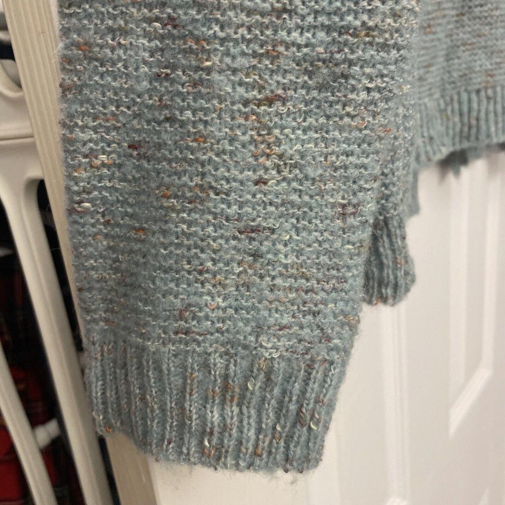 NWT Hem And Thread Blue Mixed Sweater Knit Womens Small. Adorable Back Detail. - Picture 5 of 7